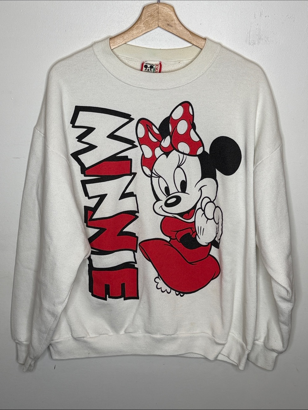 Vintage 90s Disney Minnie Mouse AOP crewneck Sweatshirt XL